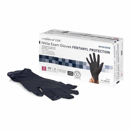 Mckesson Disposable Gloves, Nitrile, S, 250 PK, Black 14-6N52C